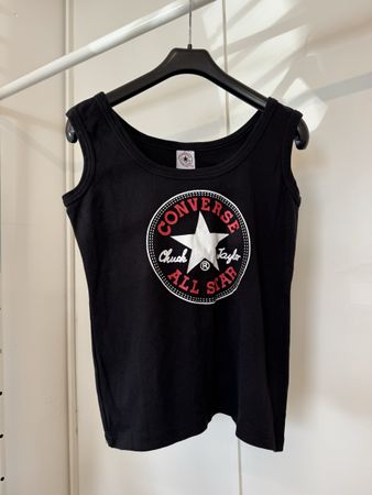 CONVERSE tank top black new XL print
