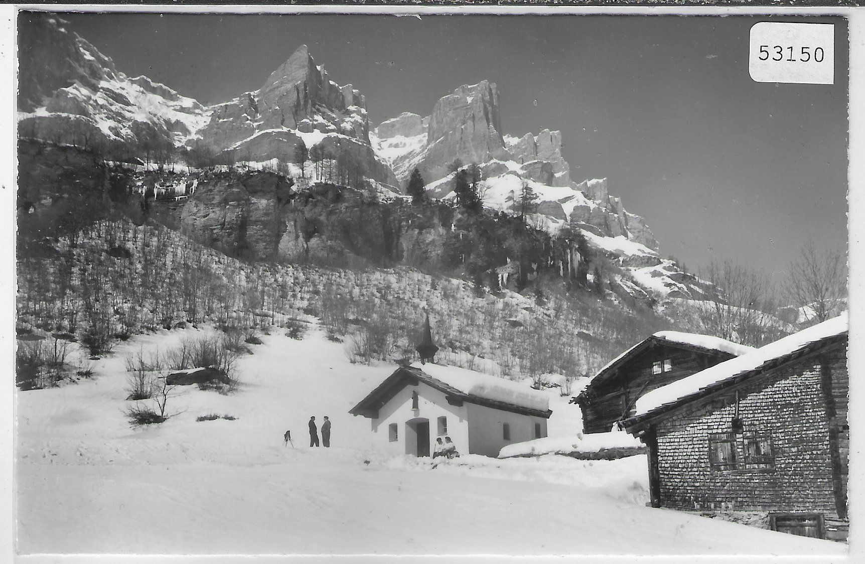 Cartoline postali: Leukerbad - Kapelle Birchen im Winter – Usato da Ettingen venduto da Kartenplanet