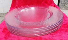 Glas-Teller, Glasteller, Platzteller 6 Stk., wie neu