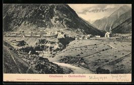 Göschenen /Gotthardbahn, Ortsansicht mi