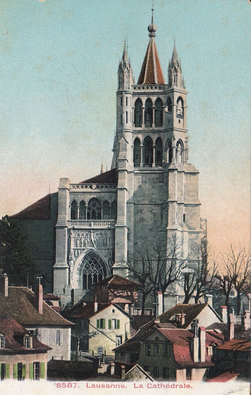 Cartoline postali: Alte Ansichtskarte Kathedrale Lausanne1907 – Usato da Neuenhof venduto da Wanton