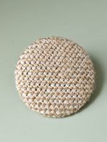 lot 19 boutons tissu beige 3cm et 3,4cm