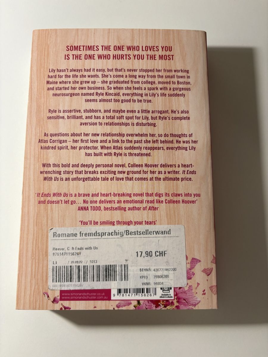 Libri: It ends with us - Colleen Hoover – Nuovo (secondo la descrizione) da Moosseedorf venduto da ved_52 1