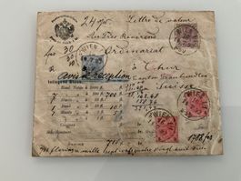 1893, Wertsachenbrief-Umschlag Wien-Chur, 2 Wertsiegel