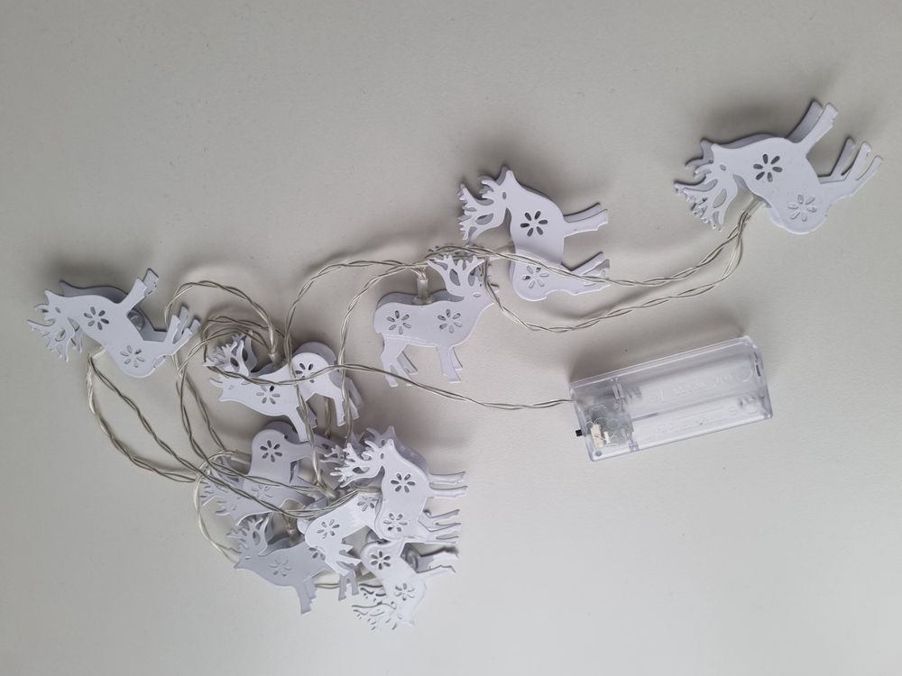 LICHTERKETTE MIT HIRSCHEN AUS METALL Kaufen auf Ricardo