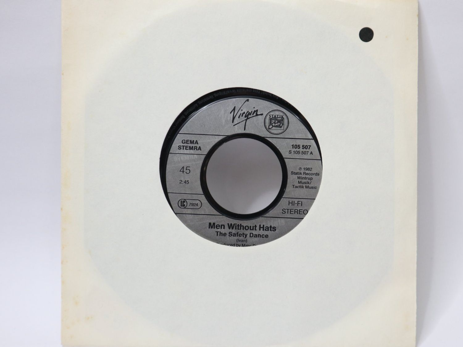 Schallplatten: Vinyl Single Men Without Hats Security für Jukebox – Gebraucht aus Eschenbach SG von Astalavista 1