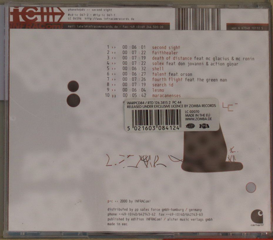 CD: The Second Sight – Second Sight – Usato da Luzern venduto da CONTENTI 2