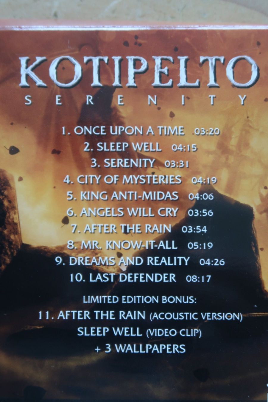 CD: KOTIPELTO - SERENITY - BONUS TRACKS - CD – Usato da Basel venduto da Patiscat 2