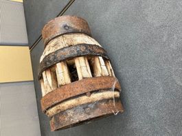Antikes Wagenrad-Nabe, Holz und Metall, Deko Objekt!30cm