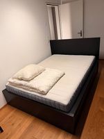 "MALM" Bett mit 2 Schubladen | 140x200cm - schwarzbraun
