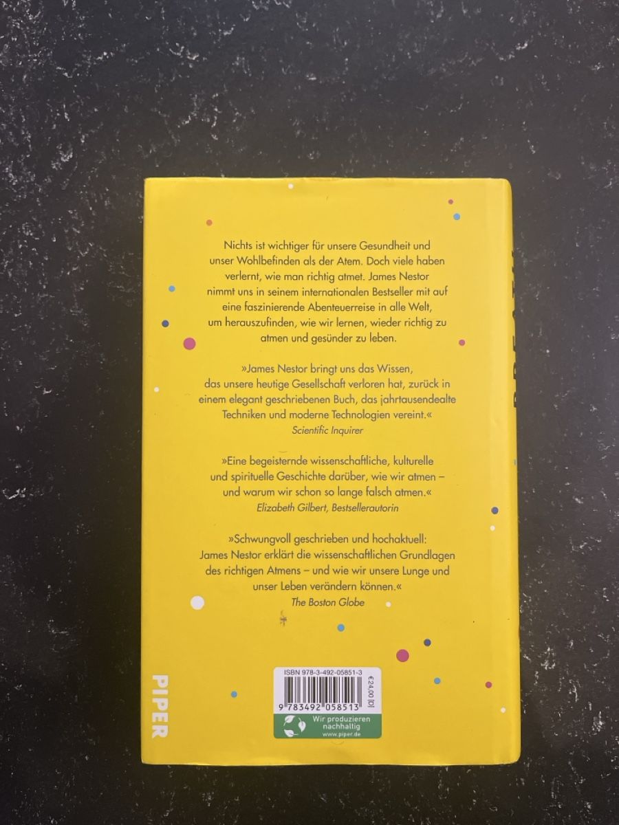 Libri: Breath - Atem von James Nestor – Nuovo (secondo la descrizione) da Zollikofen venduto da naominoelle 1