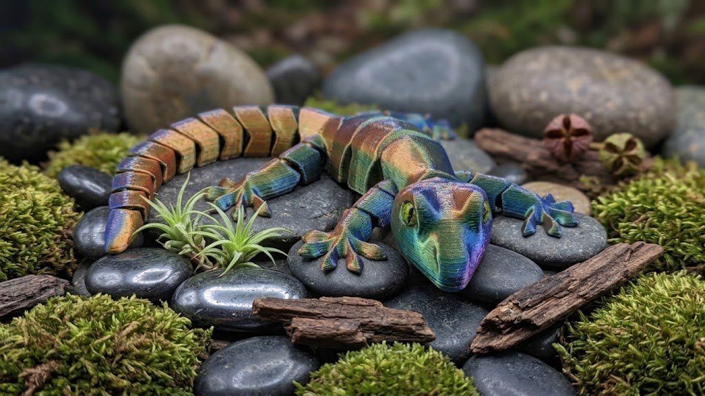 Tutte le decorazioni: Beweglicher Gecko - Rainbow Optik – Nuovo (secondo la descrizione) da Staufen venduto da El3D