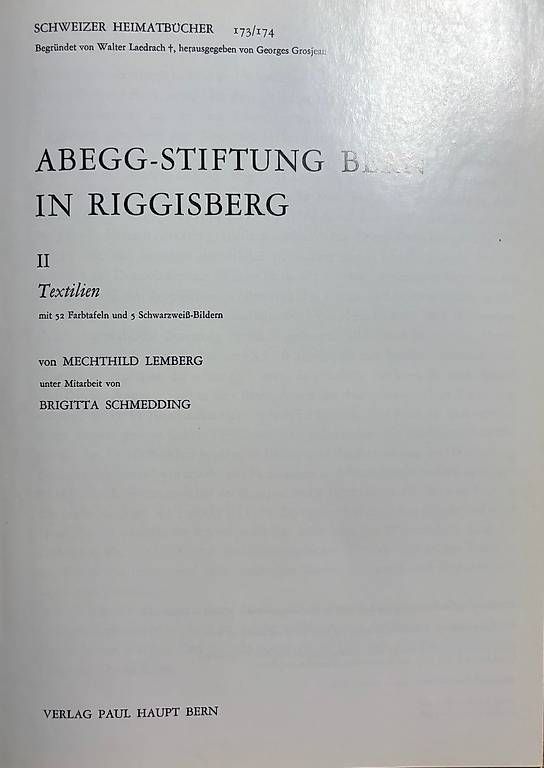 Cartoline postali: Abbegg-Stiftung Bern - Textilien – Usato da Adliswil venduto da Heimite 3
