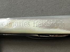 Antikes Perlmutt-Sackmesser HEIDSIECK 57 mm - Rarität