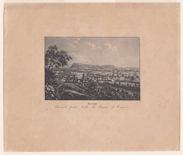Incisioni: BRUGG, AQUATINTA 1835 – Antico da Grüningen venduto da Kartensammler 2