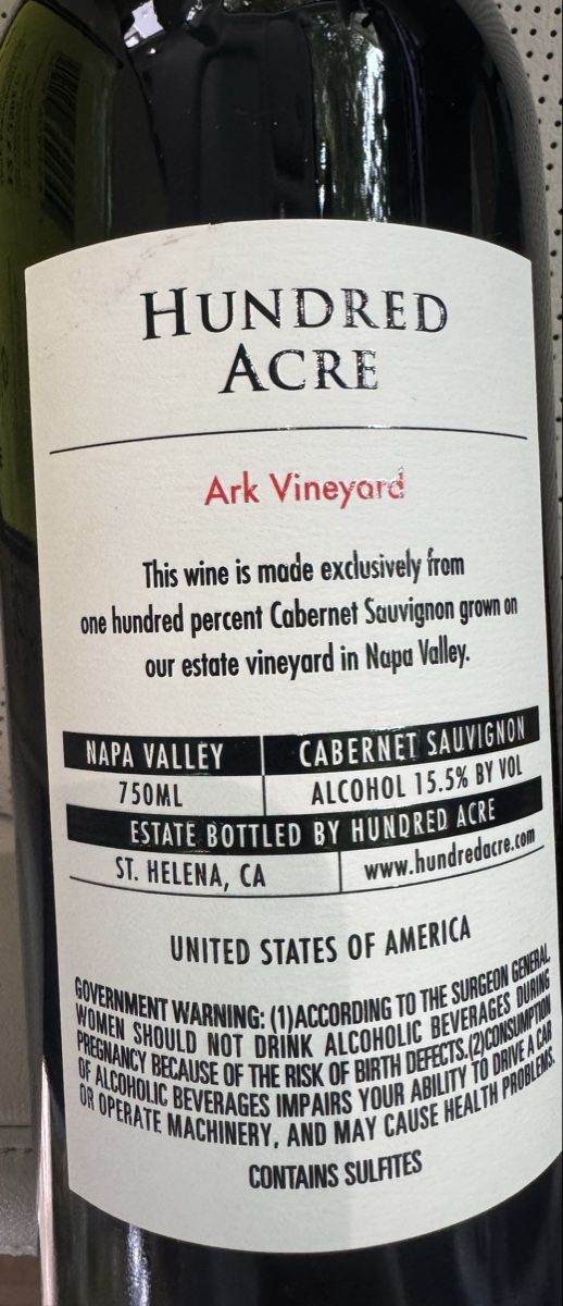 Vino: Hundred Acre - 2018 – Nuovo e nell'imballaggio originale da Frauenfeld venduto da hase1294 1