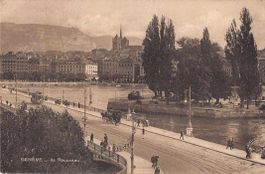 SOUVENIR de GENEVE - Ile Rousseau 1917 BAT51