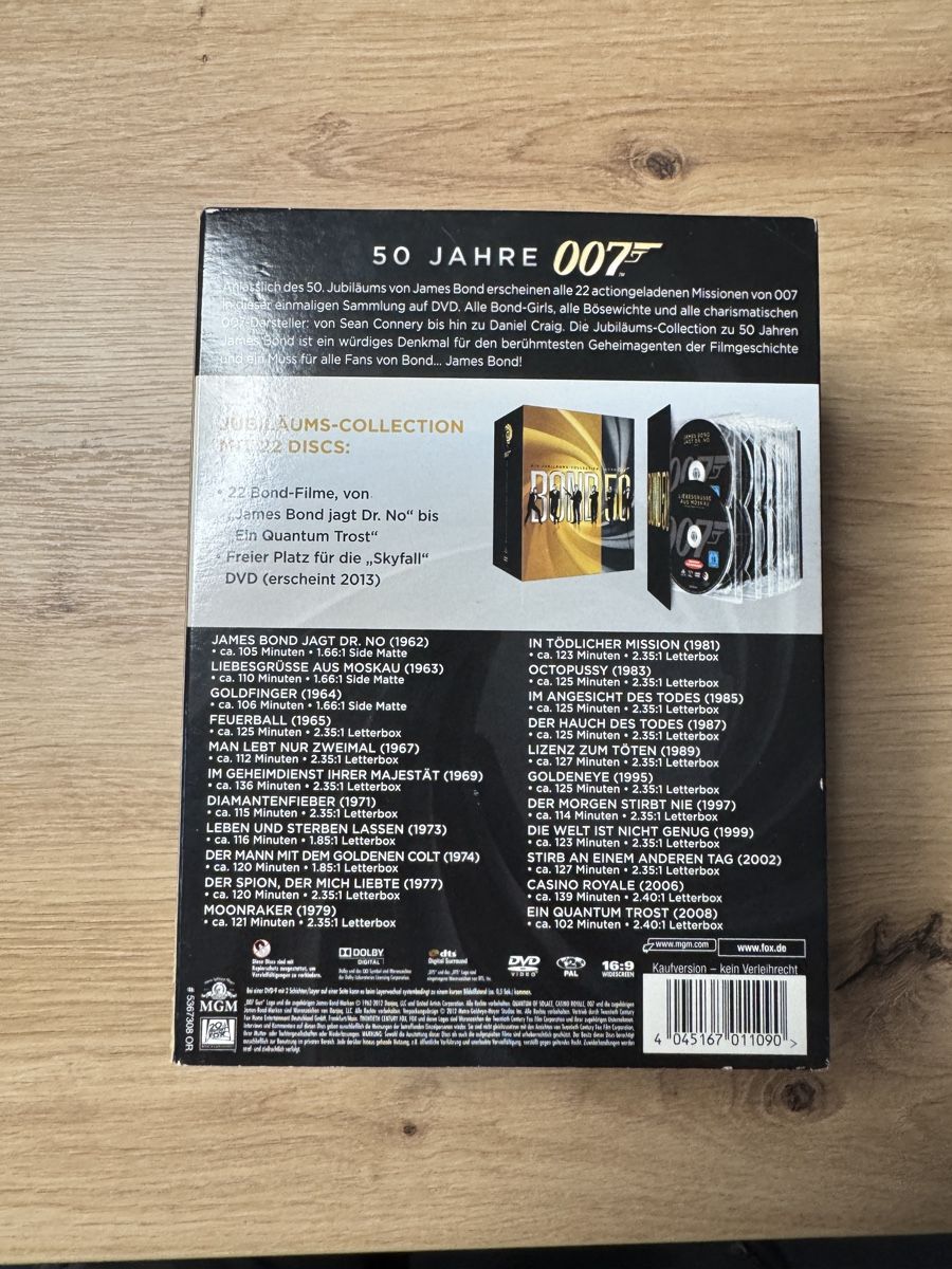 Alle DVDs: James Bond 007: Jubiläums-Collection - DVD-Box, Top! – Gebraucht aus Biberist von etesummer 2