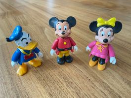 3x Vintage Disney Donald Mickey Minnie wie Playmobil 80er