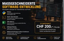 Sviluppo software personalizzato CHF 200/ora