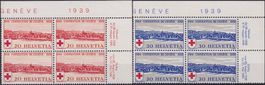 1939, Nr.240+241 (rotes Kreuz) Satz Viererblöcke ** postfri.