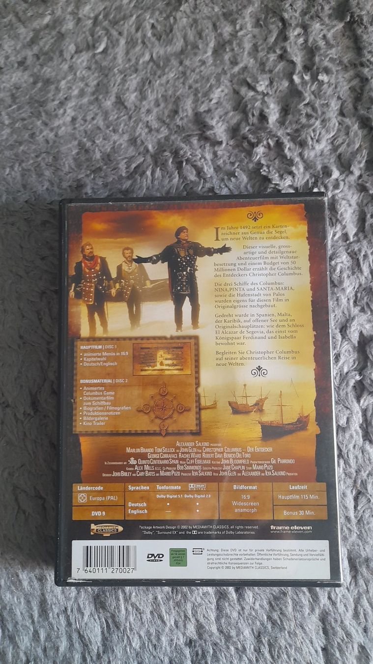 Tutti i DVDs: CHRISTOPHER COLUMBUS   DER ENTDECKER   DVD – Usato da Wetzikon ZH venduto da Ramones01 1
