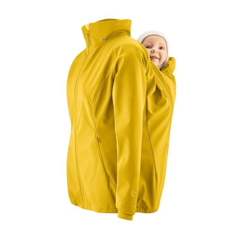 Mamalila Jacken: mamalila Allrounder Softshell Tragejacke senf 36 – Neu und originalverpackt aus Hergiswil NW von Bergsunne 1