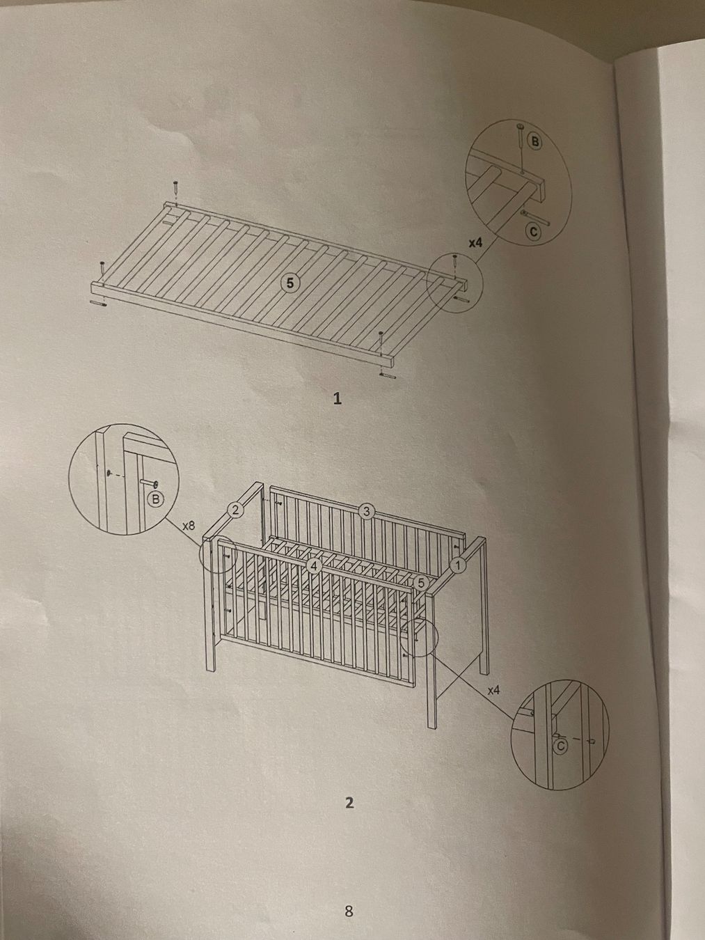 Lits: Lit bébé bois blanc – Neuf (Voir description) à St-Légier-La Chiésaz par Dr.Men 8