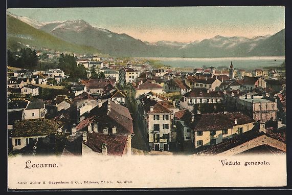 Cartoline postali: AK Locarno, Panorama, 1905 – Usato da Berlin venduto da bartko-reher