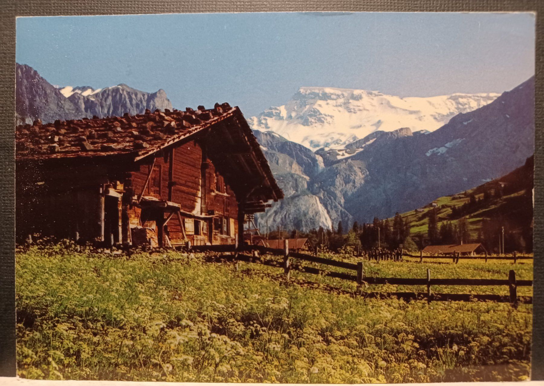 Ansichtskarten: BE, Adelboden, Altes Bauernhaus, 1989 – Gebraucht aus Aarau Rohr von mgvw