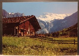 BE, Adelboden, Altes Bauernhaus, 1989