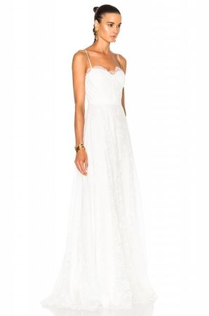 HOUGHTON LANGES SPITZENKLEID "KATIE" MIT ZIPFELSAUM