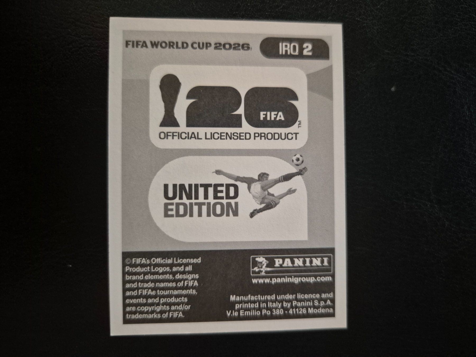 Panini Carte collezionabili: Panini WM 26 IRQ 2 – Nuovo (secondo la descrizione) da Rorschacherberg venduto da AJ3108 1