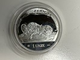 1 Unze Silber Schweiz Luzern 1988