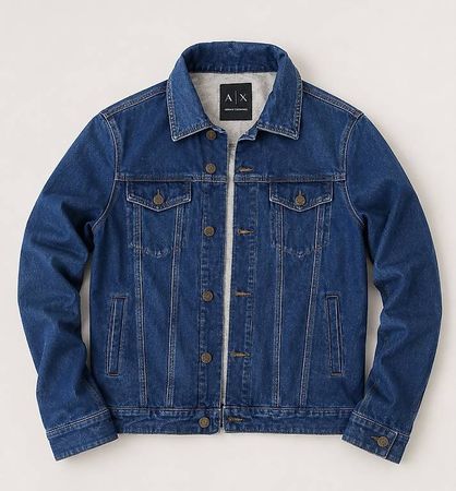 Veste en jean A|X Armani Exchange bleu denim taille L