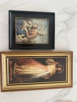 Zwei gerahmte religiöse Bilder Madonna mit Kind Jesus