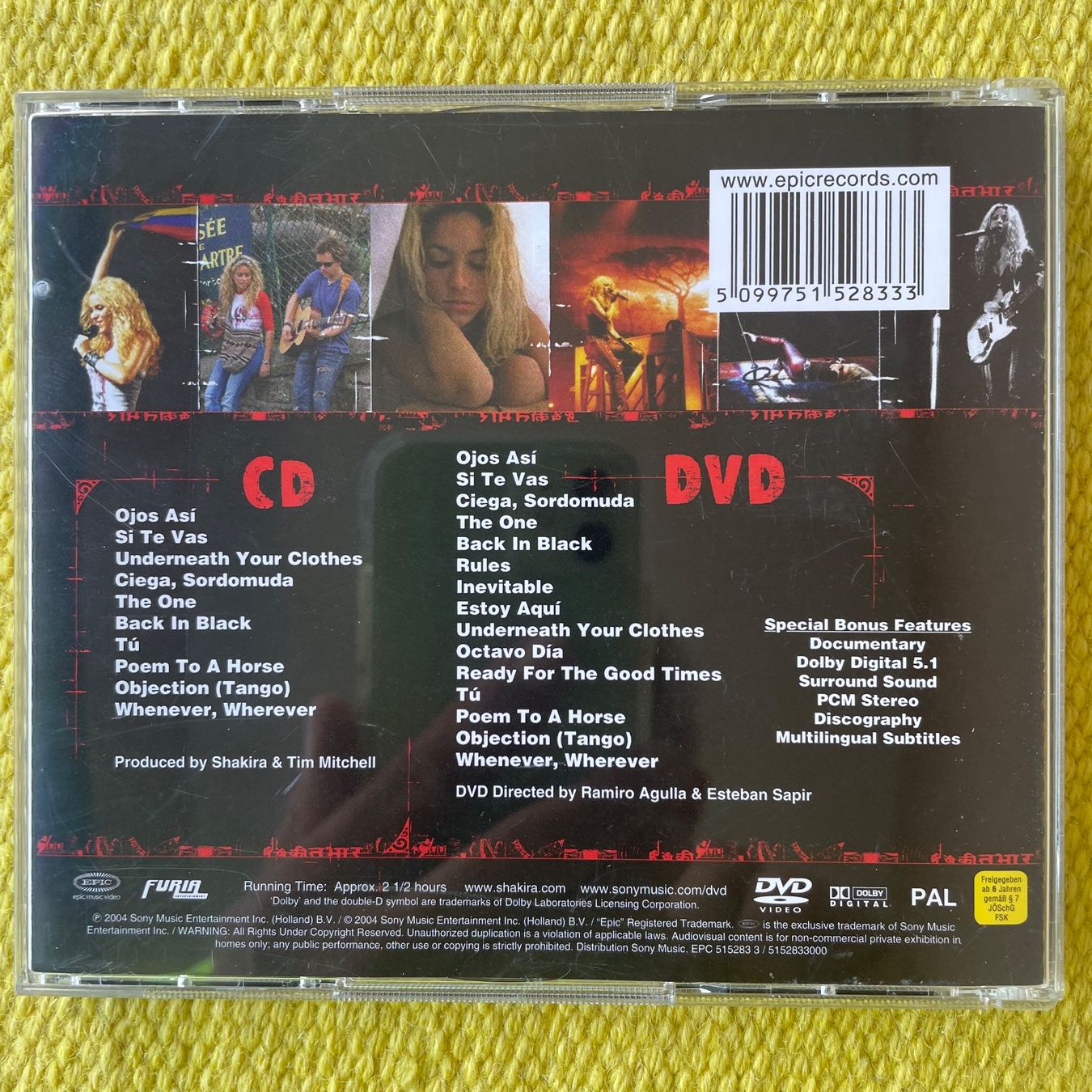 CD: SHAKIRA-CD+DVD LIVE&OFF THE RECORD – Usato da Rorschacherberg venduto da CD-Roli 1