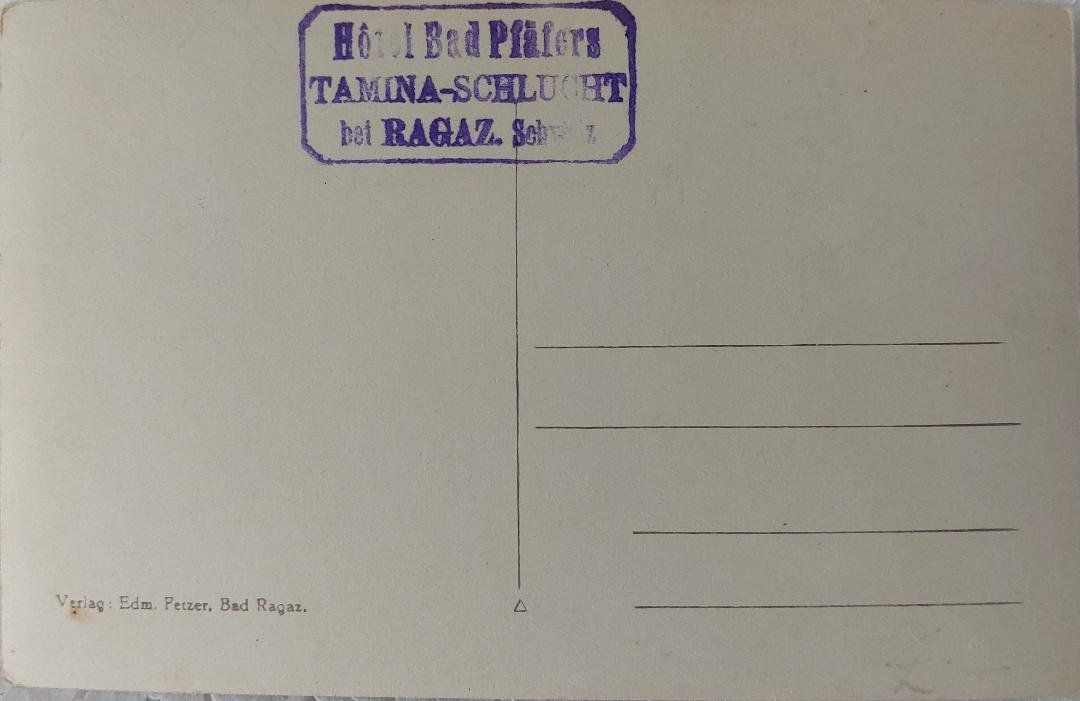 Cartoline postali: BAD PFÄFERS - Taminaschlucht – Usato da Delémont venduto da Domdom1 1