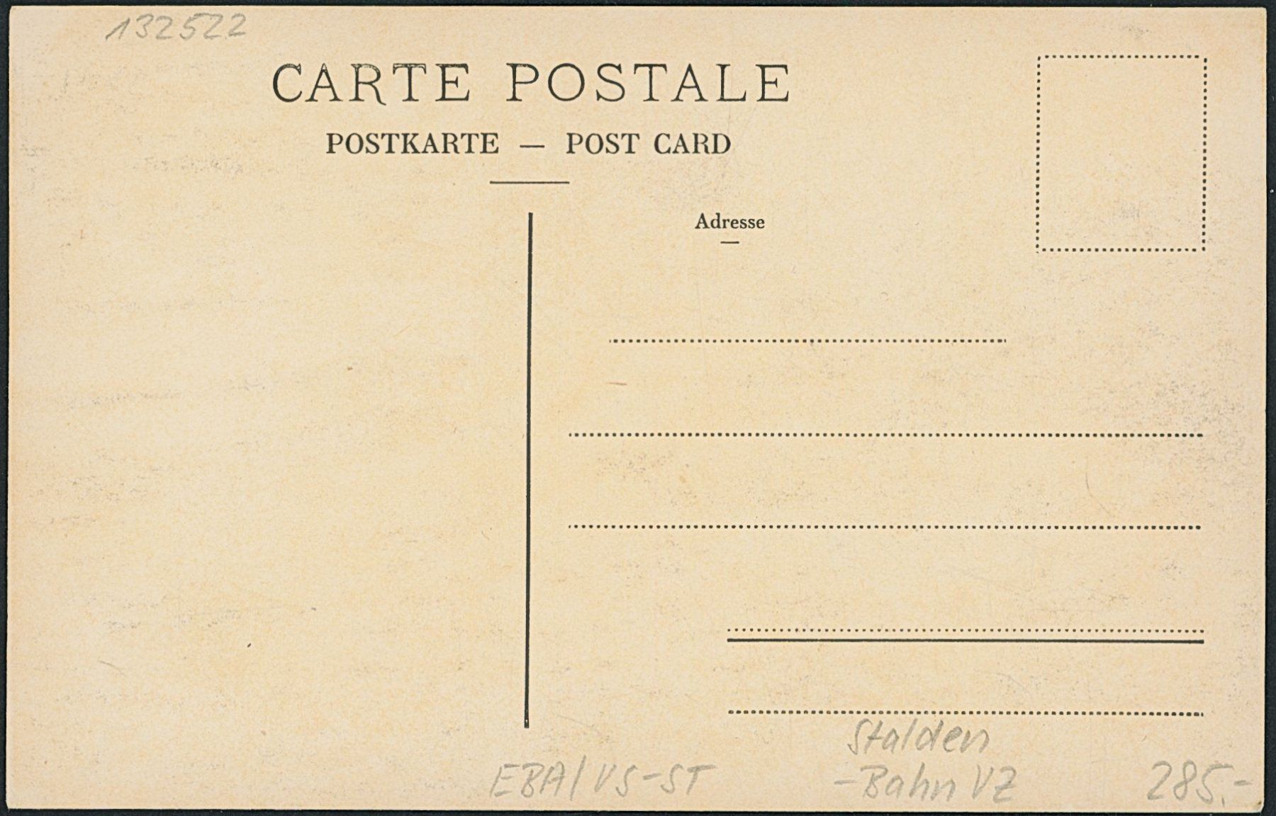 Cartoline postali: VS Stalden - Bahnhof - Bahn VZ – Nuovo (secondo la descrizione) da Schindellegi venduto da leecollect 1