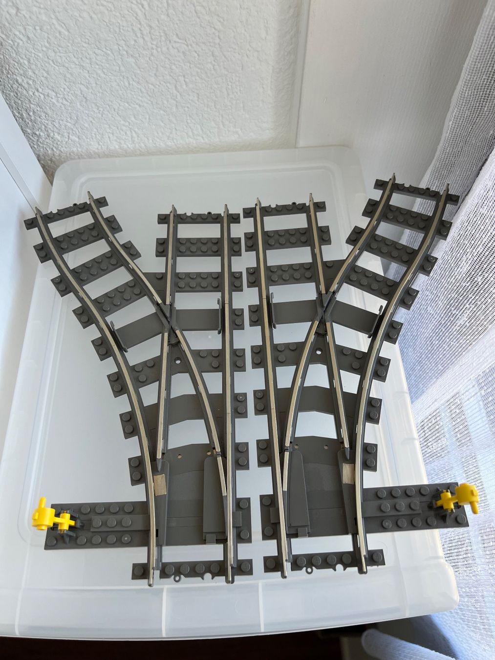 Lego Giocattoli: LEGO System 9v Weichen Paar R+L – Usato da Uttigen venduto da sonorsonic