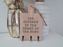 Industrial Skandi Deko Shabby Holzbrett mit Hacken