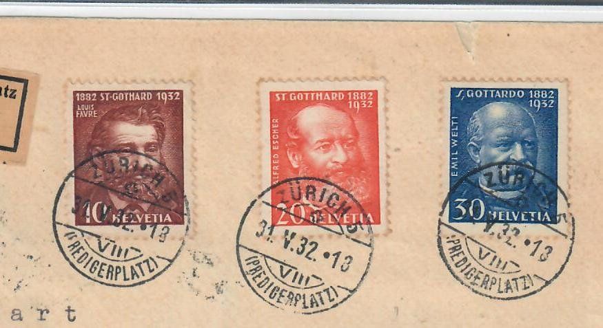 Tutti i francobolli: 1932 FDC 50 Jahre Gotthardbahn – Usato da Utzigen venduto da a8b9c0 2