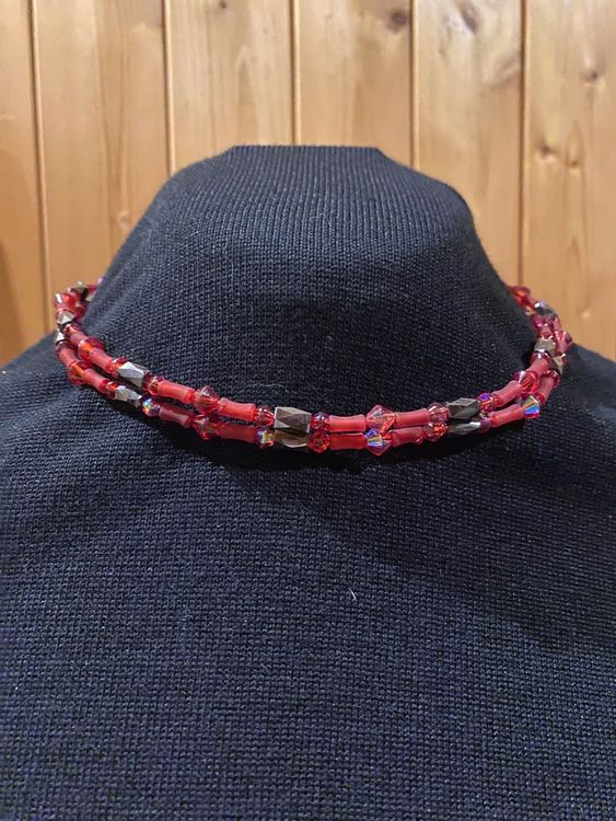 Bracelet Murano Cœur Rouge En Verre - Bijou Artisanal Italien - Occasion