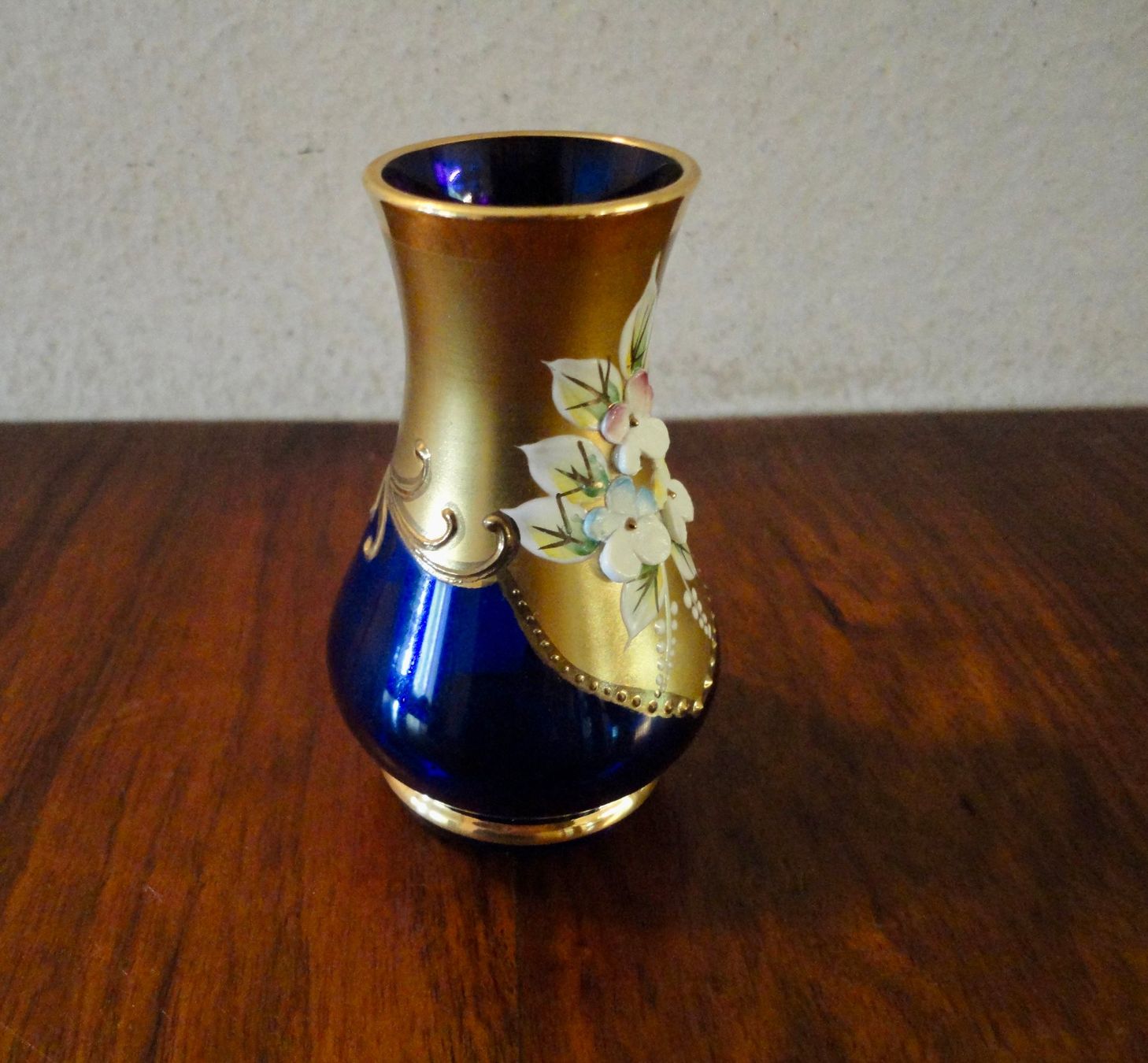 Vasen & Gefässe: Mini Vase Goldblau bemalt. – Gebraucht aus Wädenswil von FILI10 2