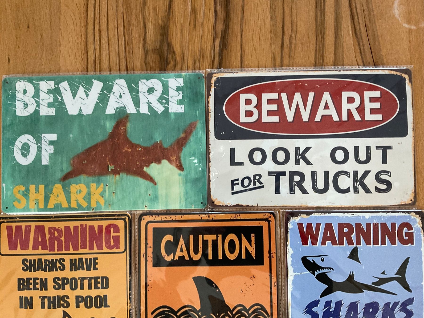 Schilder: Blechschild / Vintage / Strand / Shark / Haifisch – Neu und originalverpackt aus aarwangen von Butzi99 1