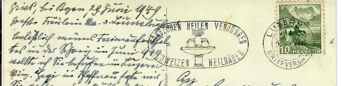 Cartoline postali: Schüpfheim  1949 – Usato da Hochdorf venduto da Ziegel-16 1