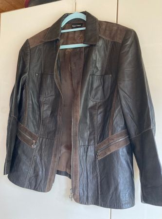 GERRY WEBER Lederjacke Grösse 46 dunkelbraun