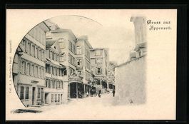 Appenzell, Strassenpartie mit Gasthaus z