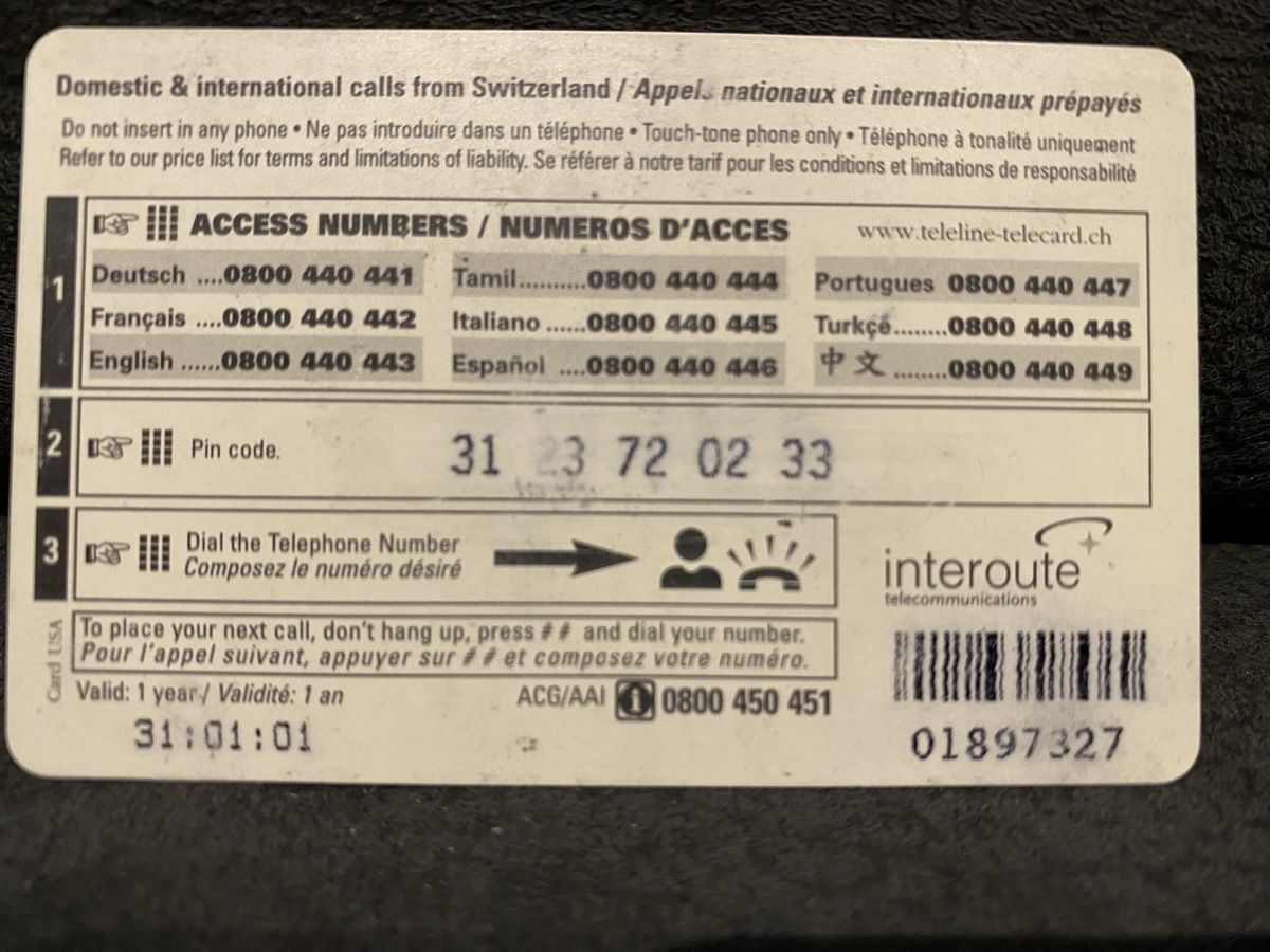 Cartes de téléphone: Teleline – D'occasion à Lausanne par babacard10 1