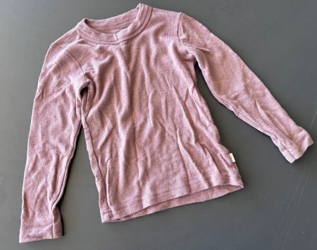 Langarmshirt Merino Wolle rosa Grösse 98/104